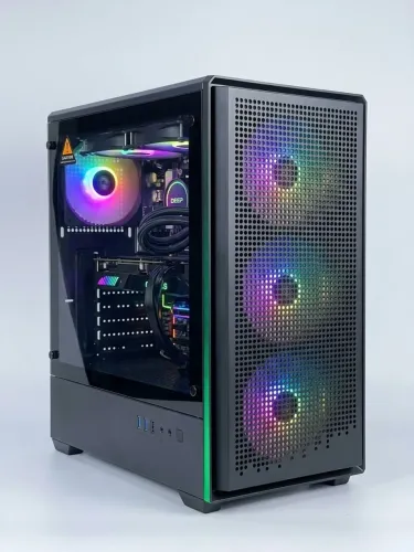 PC Gamer Aquário RTX 3050 6GB + Ryzen 5 3600 | Water Cooler 240mm