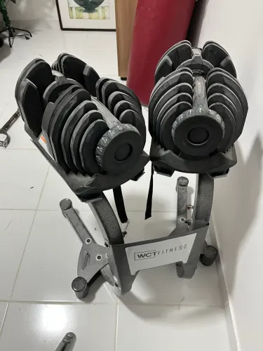 2 Dumbell regulável 35kg + suporte