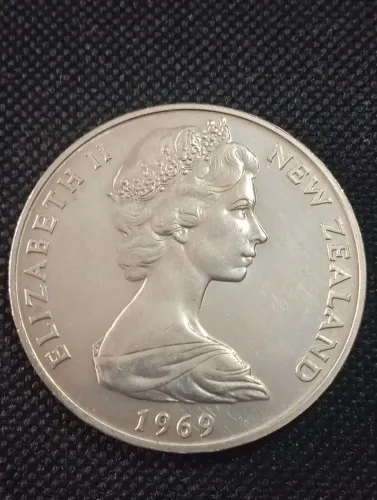 Moeda Prata Nova Zelândia 1969