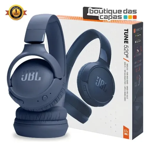 Headphone JBL Tune 520BT Bluetooth Azul fone sem fio ORIGINAL 1 ano garantia fabricante