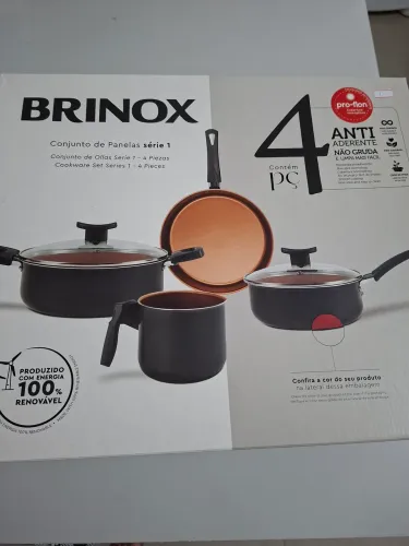 Jogo de panelas Brinox Novo