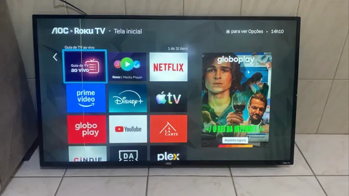 Tv smart fullhd 43 polegadas Roku detalhe imperceptível