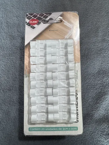 Kit 5 Clips Organizador De Cabo Fios Parede Fixador Adesivo Premium