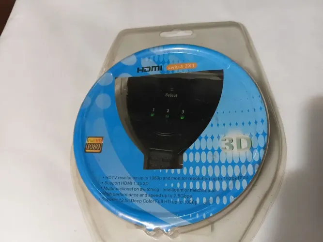 Chave seletora digital Hdmi 3 entrada 1saida
