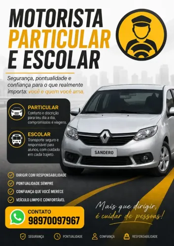 Motorista particular e escolar