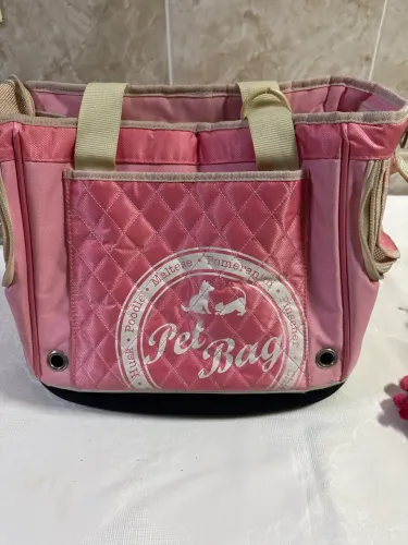 Bolsa de Transporte Pet Bag Rosa para Cães e Gatos de Pequeno Porte