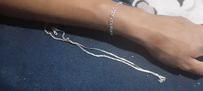 Corrente e pulseira prata