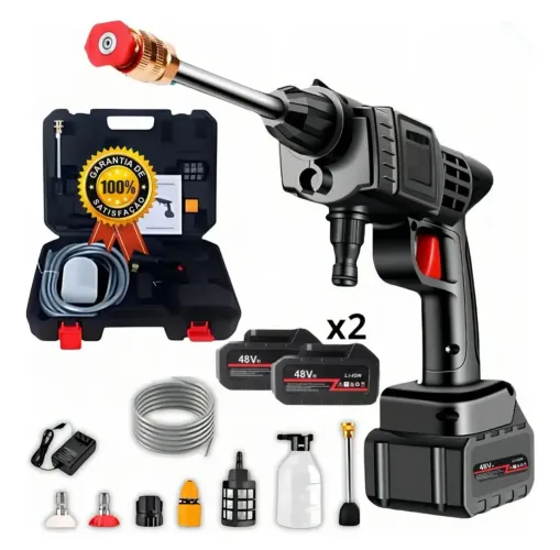 Lavador Alta Pressão Portátil Recarregável Sem Fio Bivolt