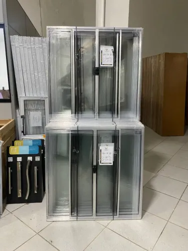 JANELA DE ALÚMINIO 4 FOLHAS 1.00X1.00 - PRA COMPRAR AGORA 