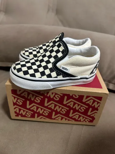 Tênis vans bebê slip on xadrez 20