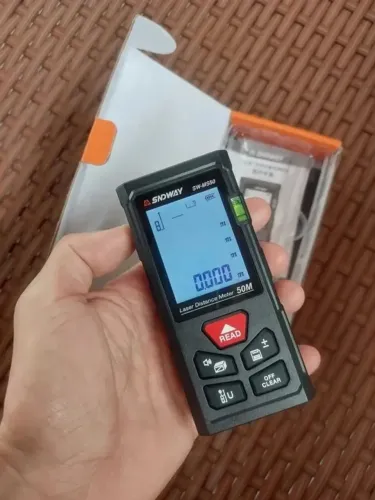 Trena a Laser 50m Digital Alta Precisão Medição Área Volume