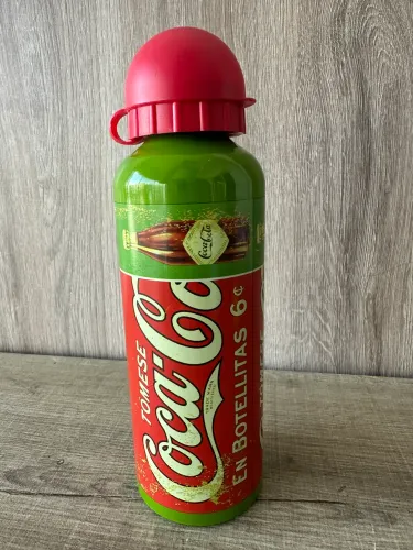 rara garrafa coca-cola importada alumínio nova sem uso estilo retrô vintage impecável