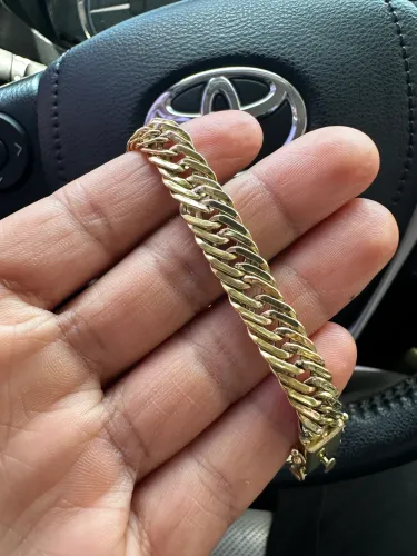 Pulseira de ouro 9.8G VOLUMOSA