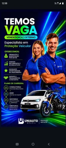 Vaga para consultor autônomo de seguro