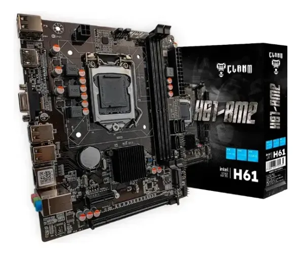 Placa Mãe Clanm H61-bm2 Ddr3 Lga 1155 M-atx Intel H61 + Processador i5