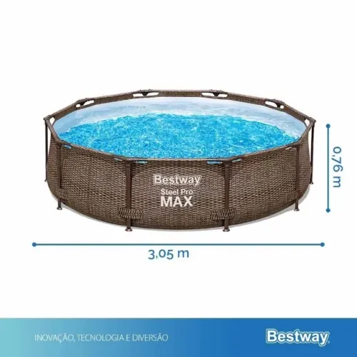 Promoção Piscina Bestway 4678L com Filtro Capa e Forro Achadinho Shopee