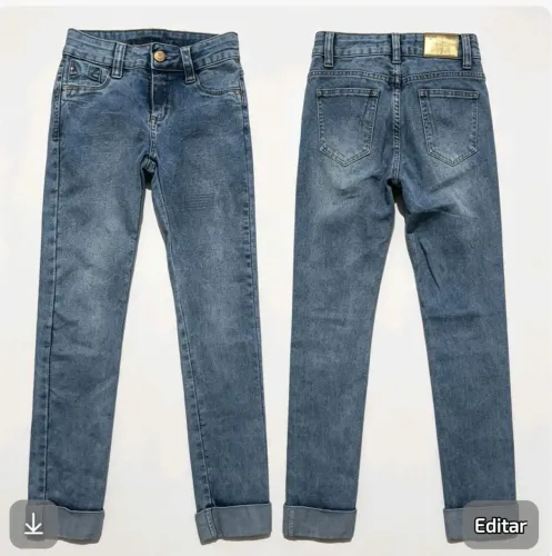 ? CALÇA JEANS SKNNY - BARRA DOBRADA/SEMI NOVA ?