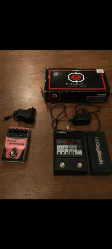 Pedaleira Guitarra Digitech Element Com Fonte<br>Novo Original Preto
