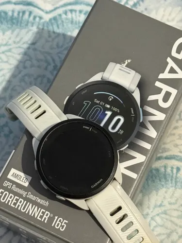 Garmin Forerunner 165 Branco AMOLED + Caixa | Excelente estado