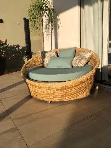 Chaise redonda 1,60M fibra sintética área externa