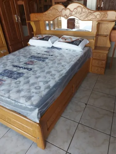 Cama baú de madeira 