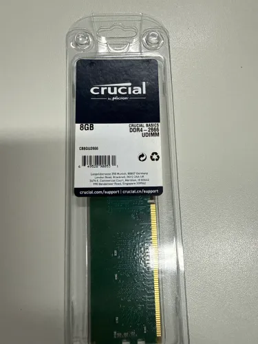 Memória Ram Crucial Ddr4 8gb 2666mhz Udimm Para Pc Desktop