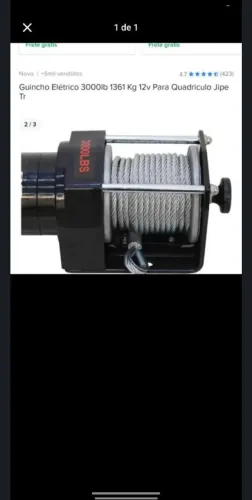 Vendo guincho elétrico novo na caixa