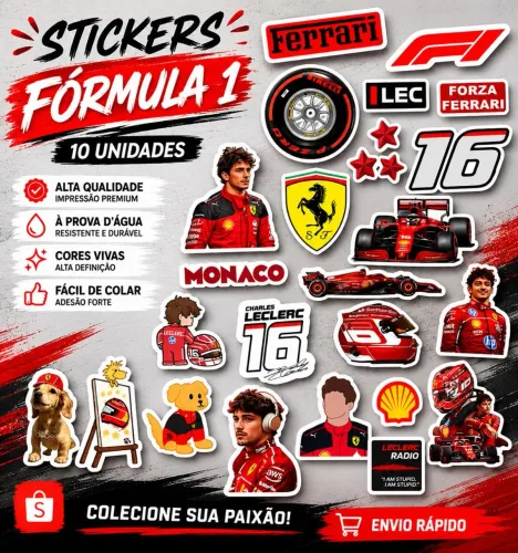Kit Stickers F1 Ferrari | Charles Leclerc