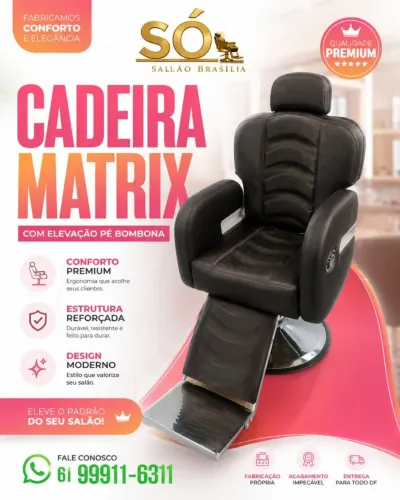Cadeira hidráulica para salão