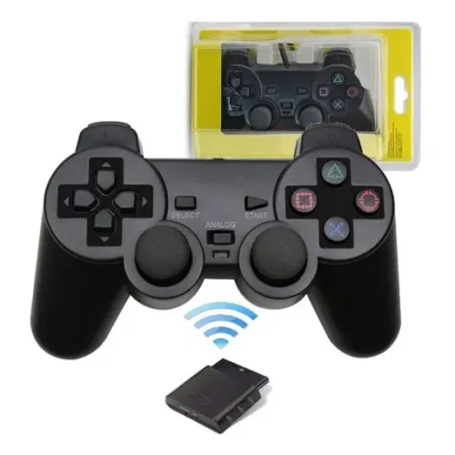 Controle novo sem Fio pra PS2 de ótima qualidade na Promoção!