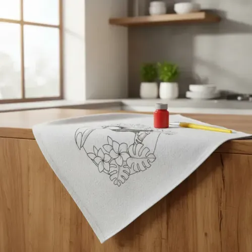 Kit para Pintura em Toalha de Mesa e Panos de Prato