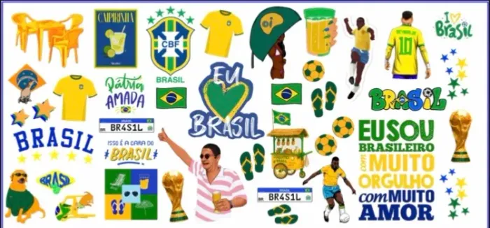 Cartela DTF Brasil personalize sua roupa