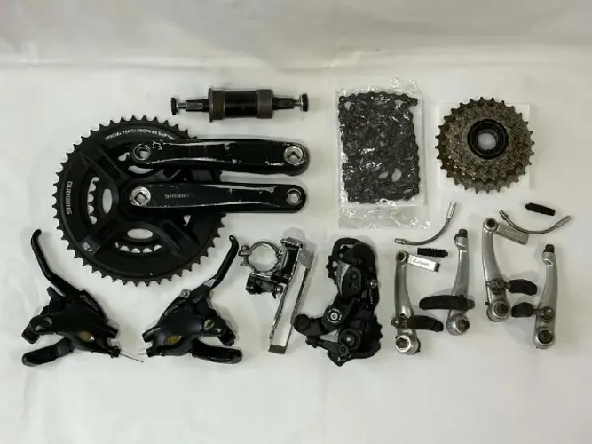 Kit Grupo Completo Shimano 21v + Freio V-Brake (8 Peças) USADO