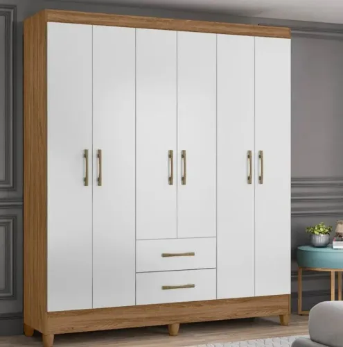 Guarda roupa casal 6 portas