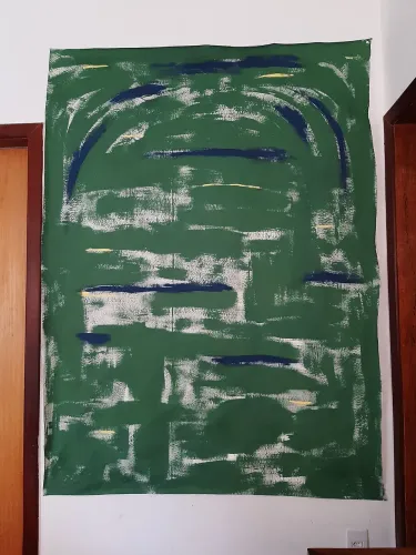 Tela quadro casa decoração verde amarelo azul pintura quadro sala cozinha sofá cama quadro