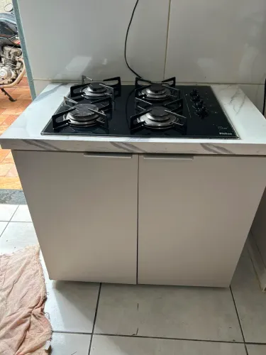 Cooktop com suporte + gás