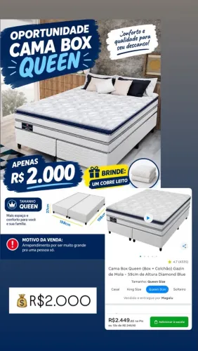 CAMA BOX CASAL QUEEN