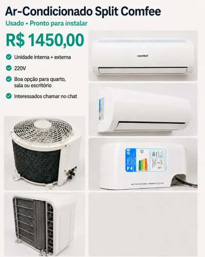 Ar Condicionado Split Comfee 12.000BTUs-220V