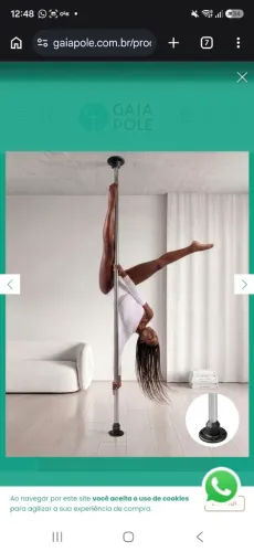 Barra de pole dance gaia de pressão giratória removível