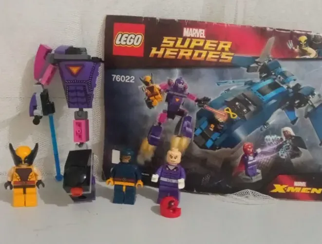 LEGO Marvel Super Heroes 76022 X-Men com Manuais + Minifiguras