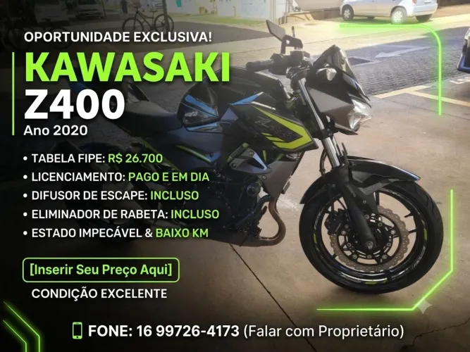 Kawasaki z400 impecável