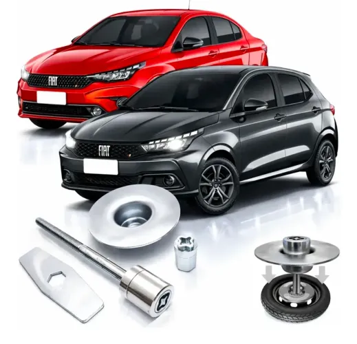 Trava antifurto de estepe Fiat Argo e Cronos