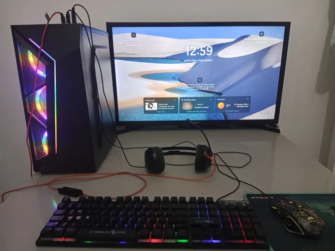 Vendo ou troco Pc gamer completo placa de vídeo geforce RTX 3050 8gb 