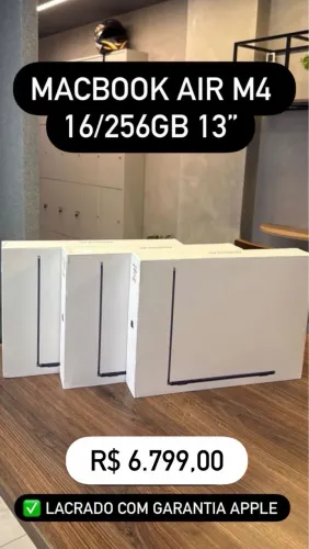 MacBook Air M4 16GB RAM | Lacrado | Novo