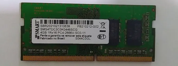 Memória RAM DDR4 4GB 2666Mhz SMART