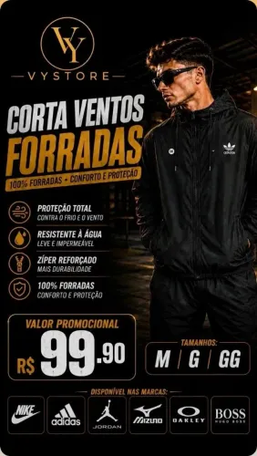 Corta vento nacional 100% forrada 