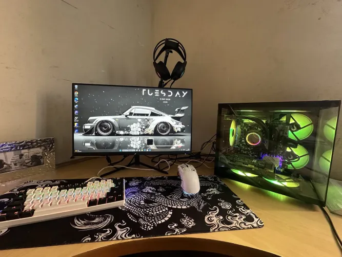 PC Gamer Ryzen 5 5500 RX 580 8GB + Monitor 27 + Setup Completo