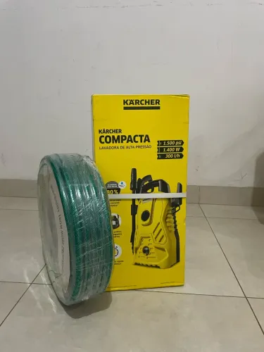 Lavadora de Alta Pressão Kärcher 1.500 Psi  1.400 W  + Canhão de espuma +Mangueira 15 Mts