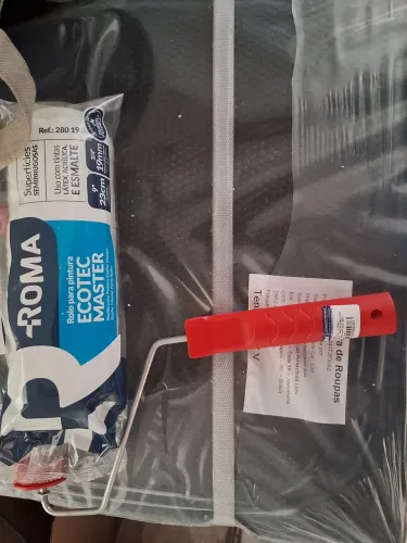 Rolo+Suporte novo/lacrado de lã+polipropileno