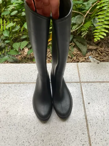 Bota infantil instep para Hipismo cor preta